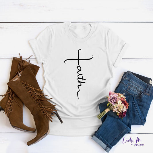 Faith Cross - Ladies Graphic Tee