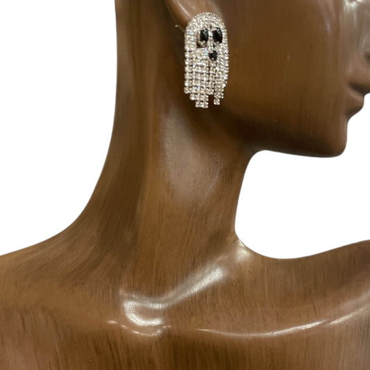 Rhinestone Ghost Earrings