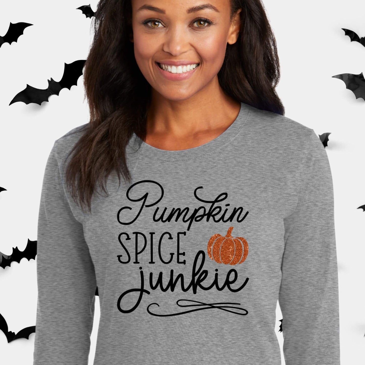 Pumpkin Spice Junkie Long Sleeve Tee | Fall Graphic Shirt
