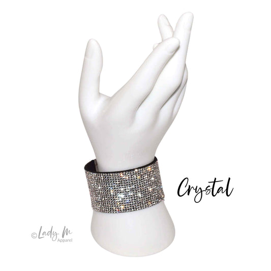 Wide-band Rhinestone Bracelet