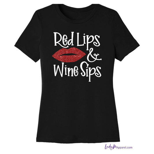 Red Lips & Wine Sips Tee