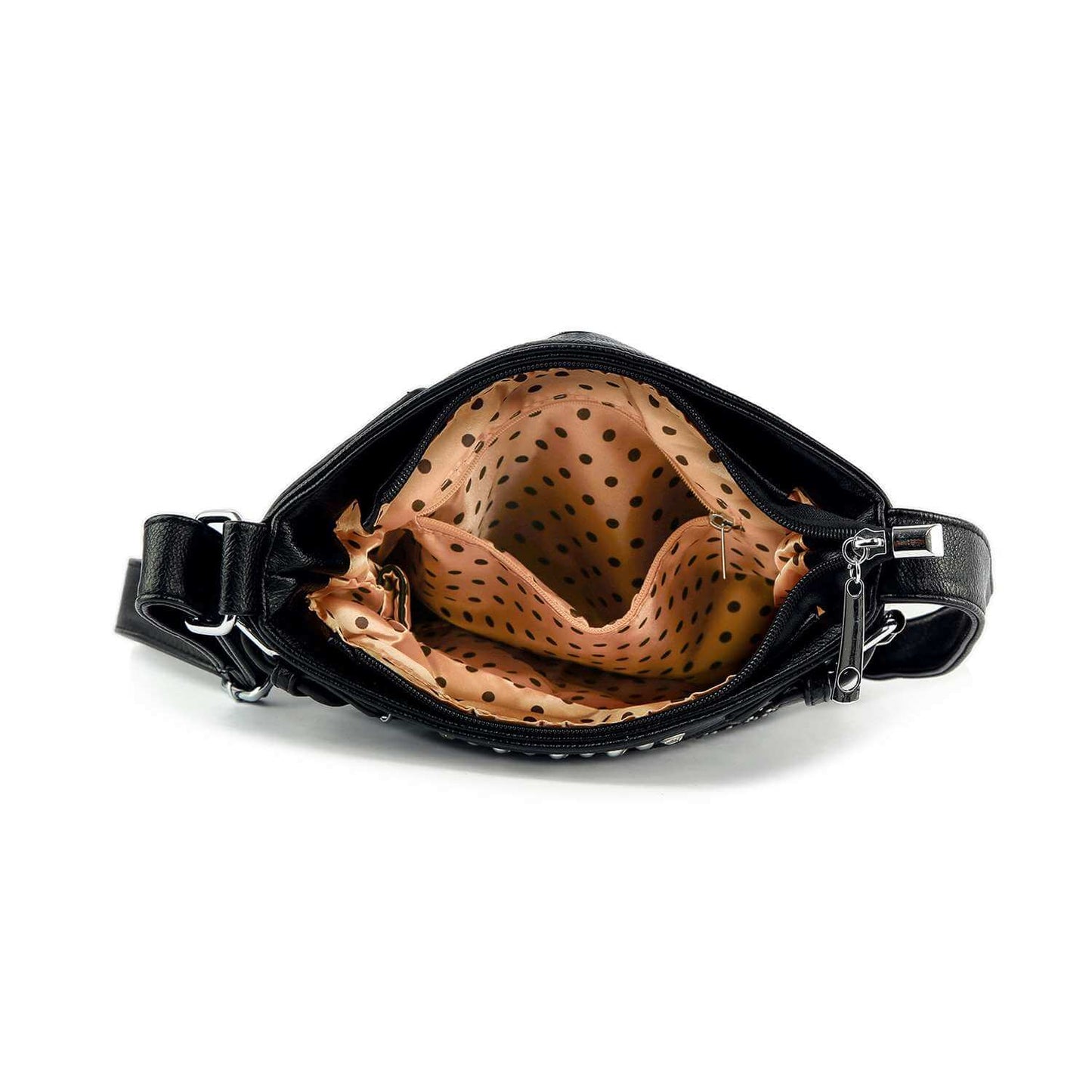 Rhinestone Skull Crossbody Sling Bag