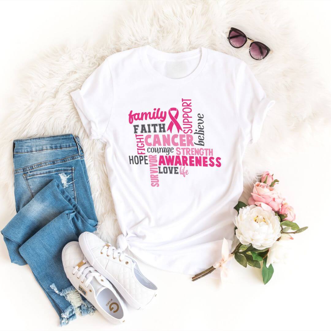 Words of Hope - Breast Cancer Awaremess Tee